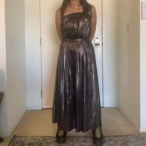 Urban outfitters bronze jumpsuit.